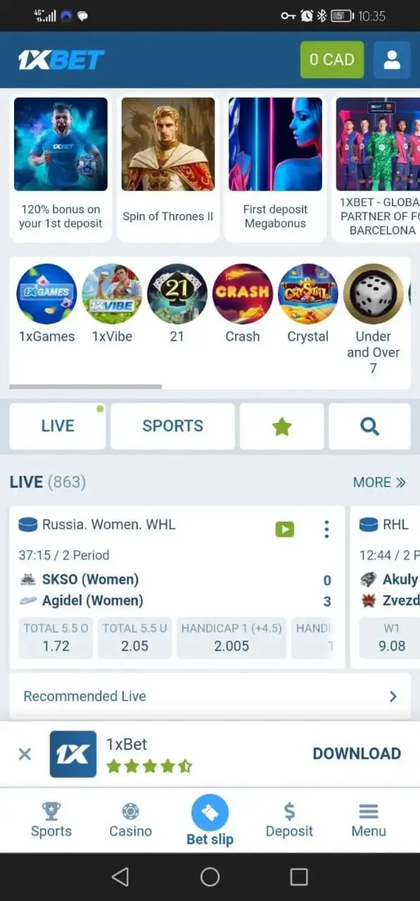 1xBet Features and Services